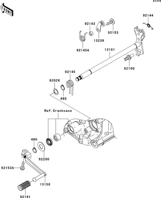 ZX1400 Механизм переключения передач