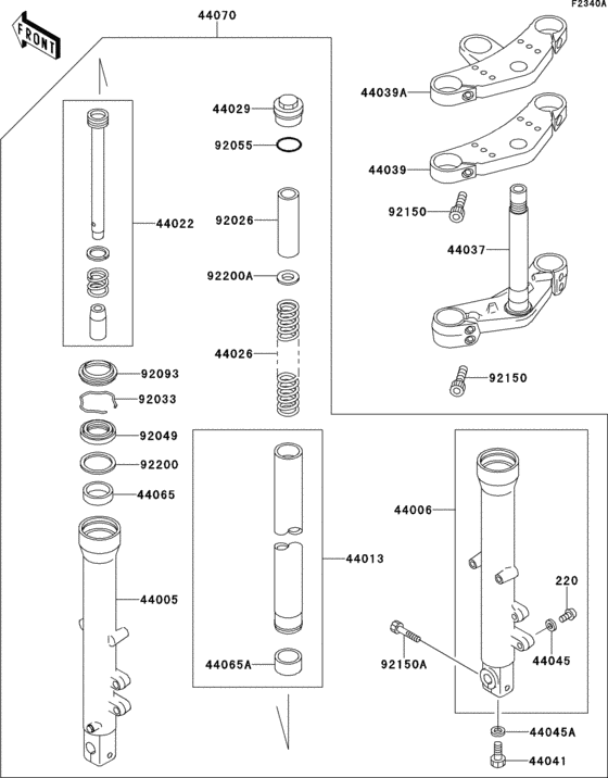 Front fork(zr550b-024011-)