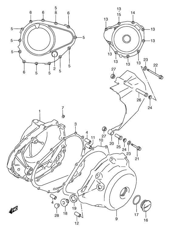 Crankcase cover ass`y  (v