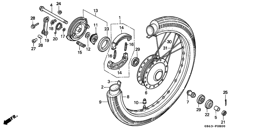 Front wheel/panel