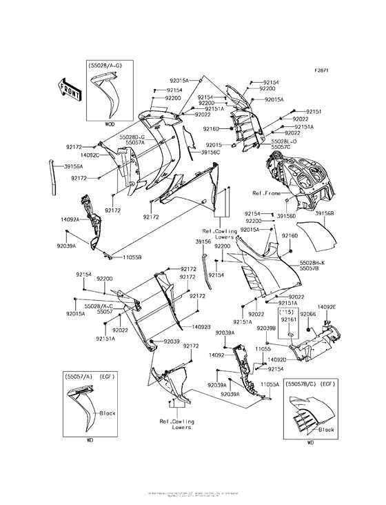 ZG1400 Cowling (Center)
