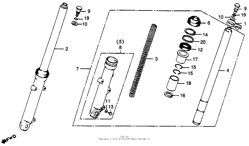 Front fork 80-82