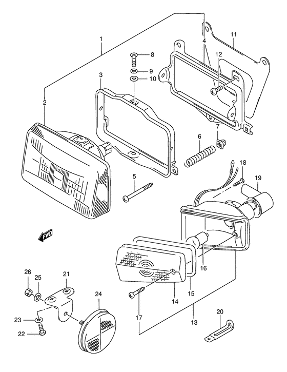 Headlamp - front turnsignal