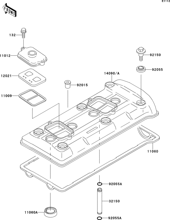 ZX750 Крышка головки цилиндров