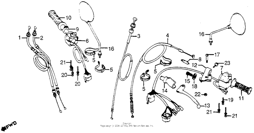 Handle lever + cable