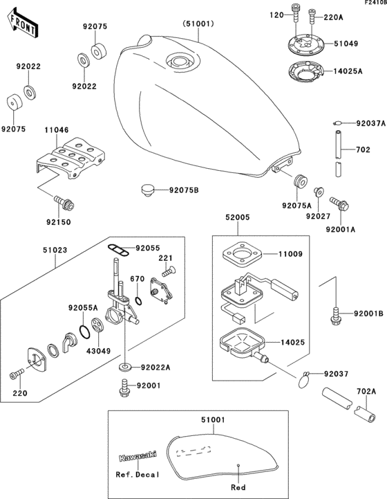 ZR550 Fuel tank(zr550-b4)