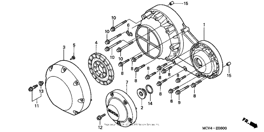 VTX1800R2 Крышка картера правая