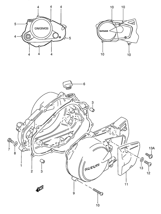 Crankcase cover ass`y  (v