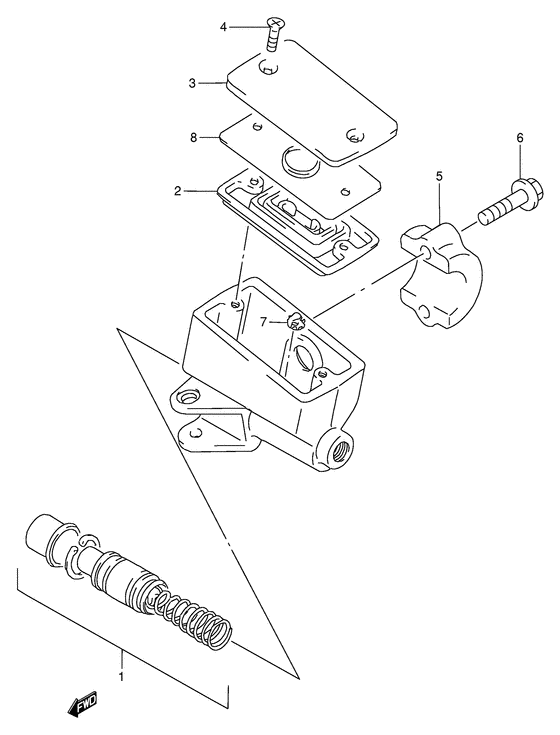 RF900 Передний тормозной цилиндр