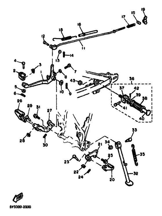 XT550 Stand. footrest