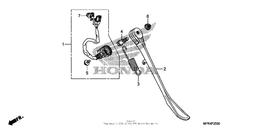 VT1300CX (ABS) Подножка
