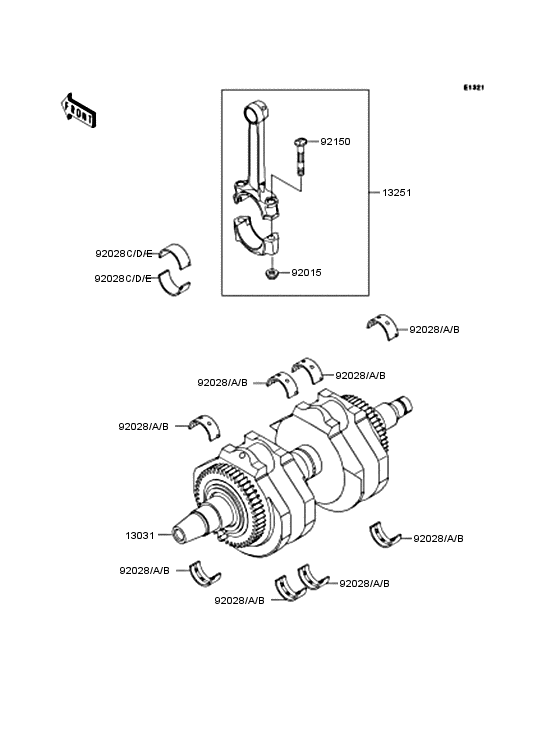 EJ650 Коленвал