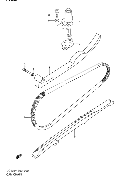 UC125 Держатель направляющей