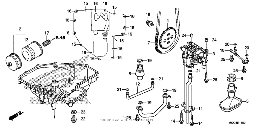 Oil pan + oil pump