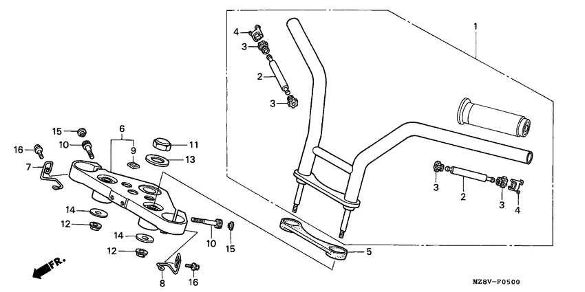 Handle pipe/top bridge