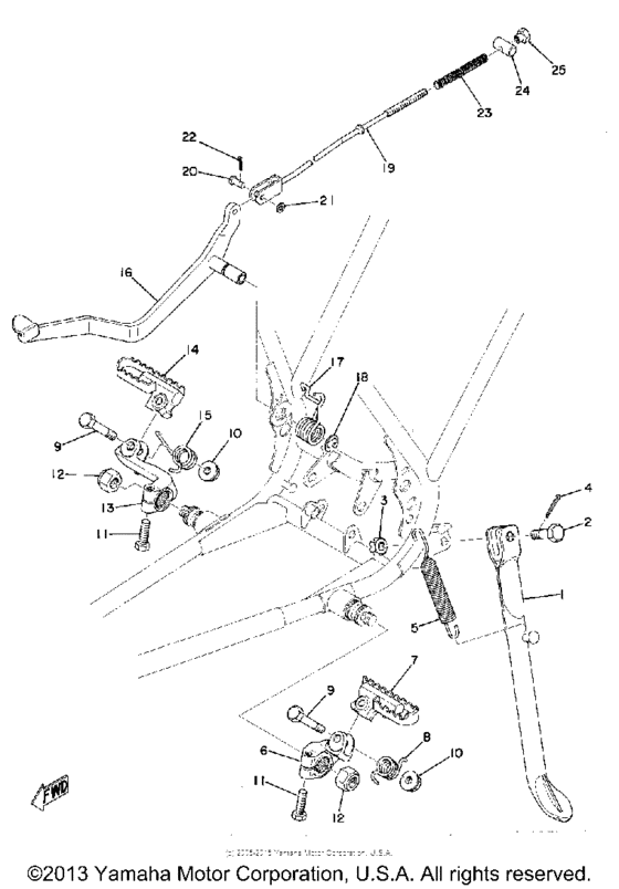 Stand - footrest - brake pedal
