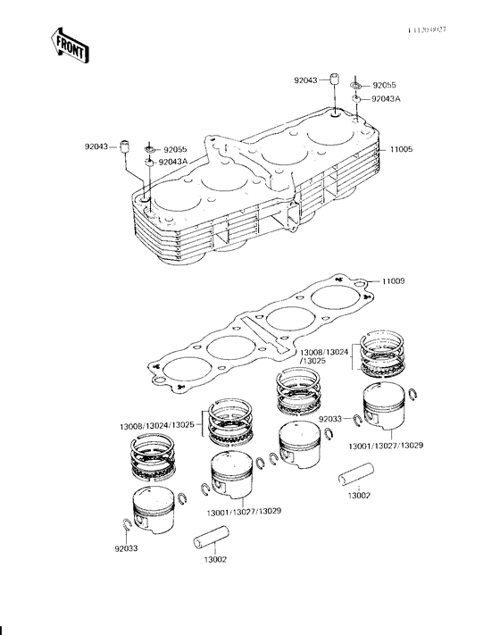 Cylinder/pistons