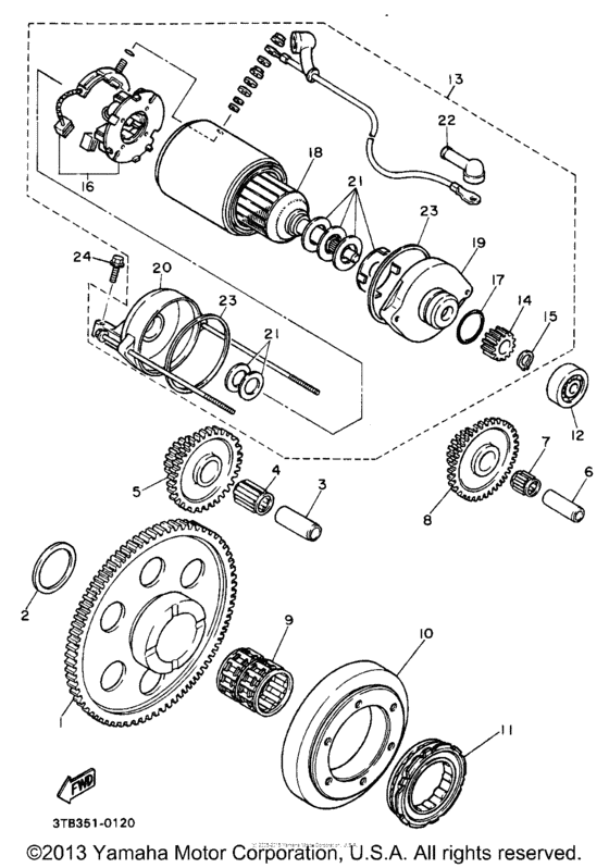 XT600EAC Муфта стартера