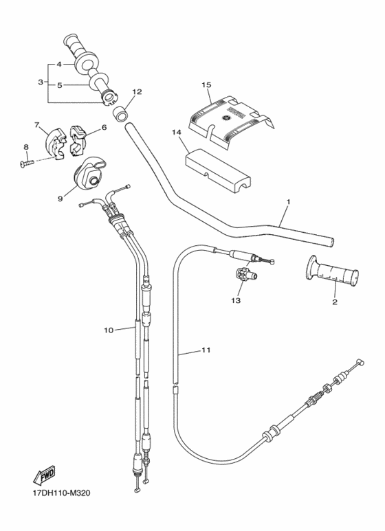 Steering handle & cable