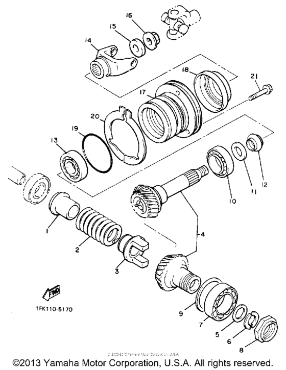XVZ13U Промежуточный ведущий вал