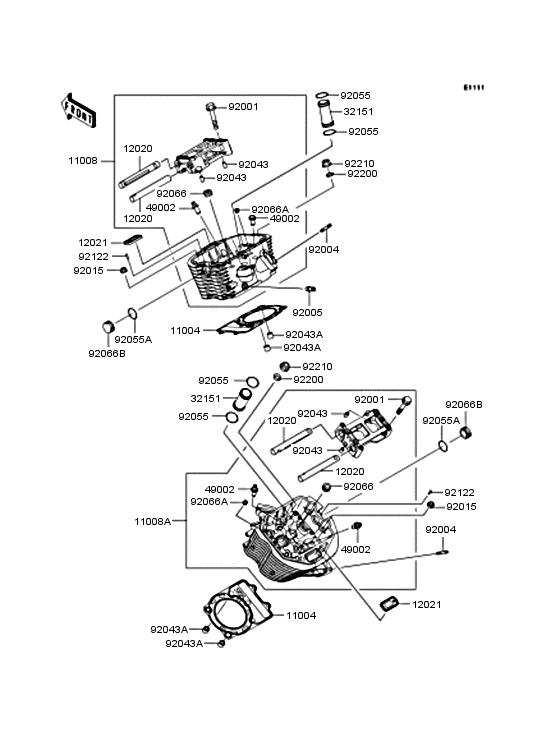 VN900 Головка цилиндров