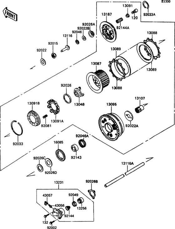 ZX1100 Сцепление