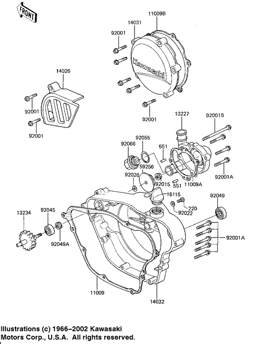 Engine covers/water pump