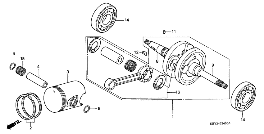 Crankshaft/piston