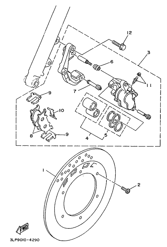XV250S Front brake. caliper