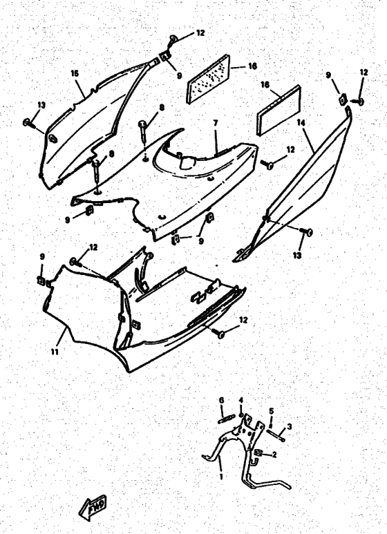 YM50 Support & repose pied