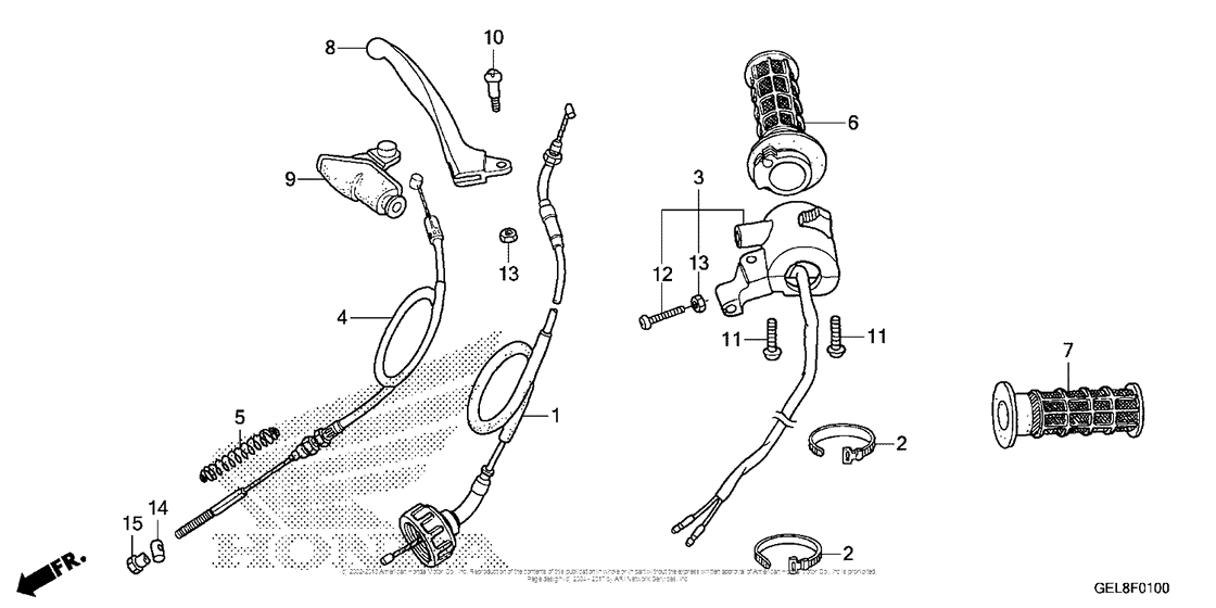 Handle Lever + Switch + Cable