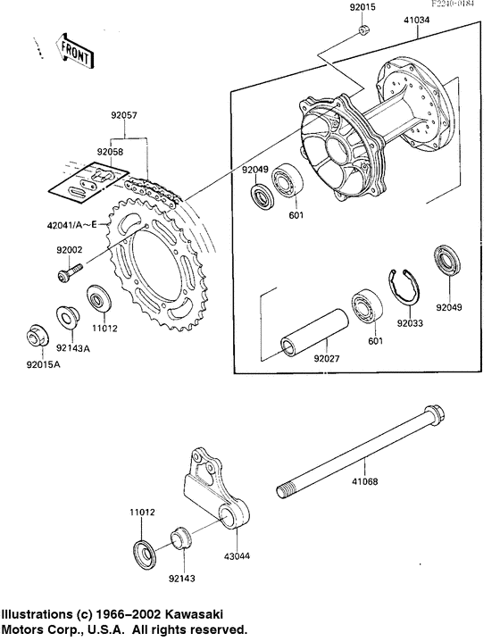 Rear hub/chain