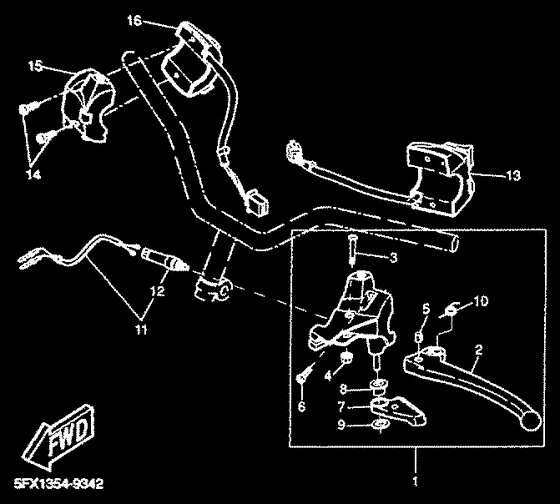 Handle switch. lever