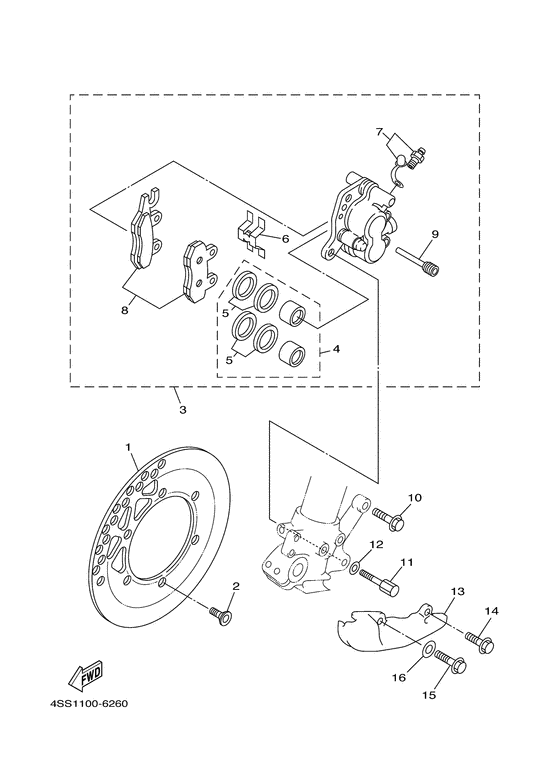 Front brake. caliper