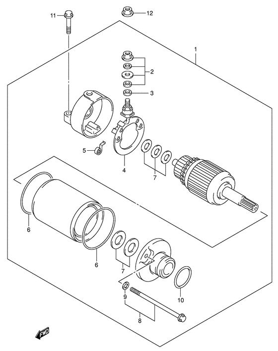 DR-Z400 Стартерный мотор