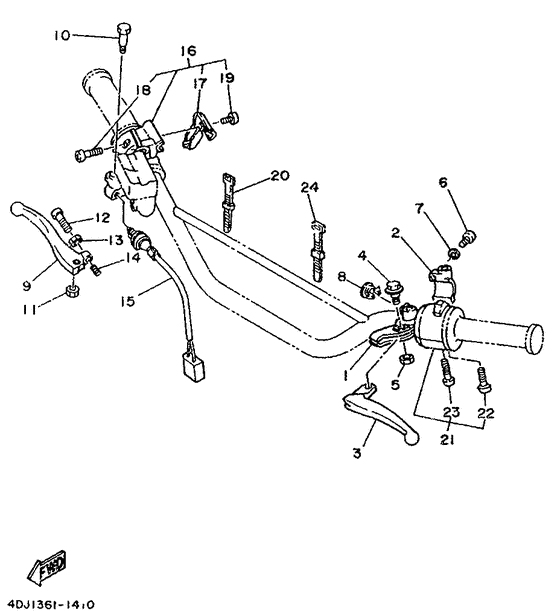 Handle switch. lever