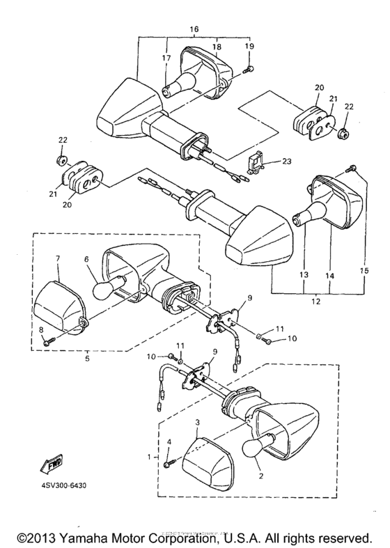 YZF1000RJ Поворотники
