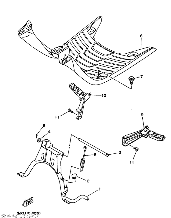 Stand. footrest