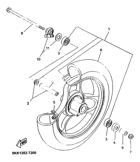 YN100 Переднее колесо