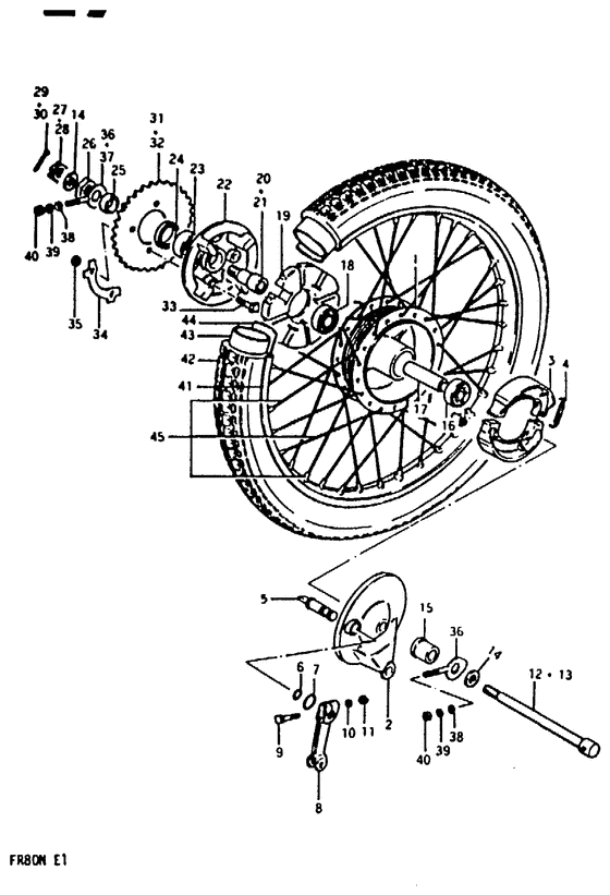 Rear wheel complete assy