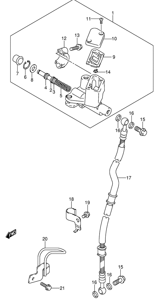 UE150 Передние тормозные трубки