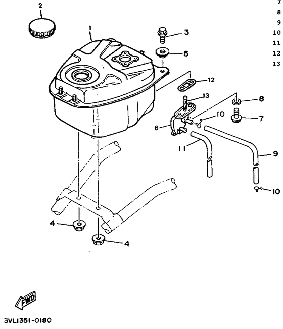 CW50 Топливный бак