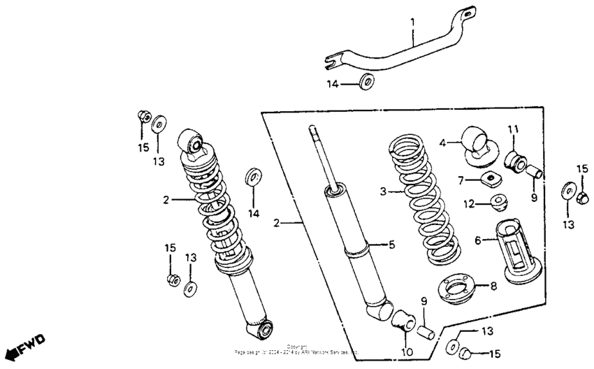 Rear shock absorber 80-81