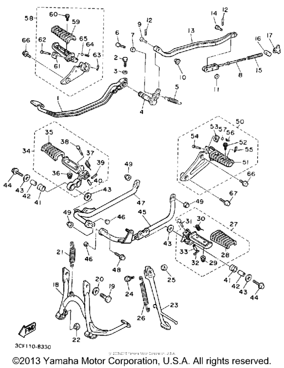XV750AC Подножки