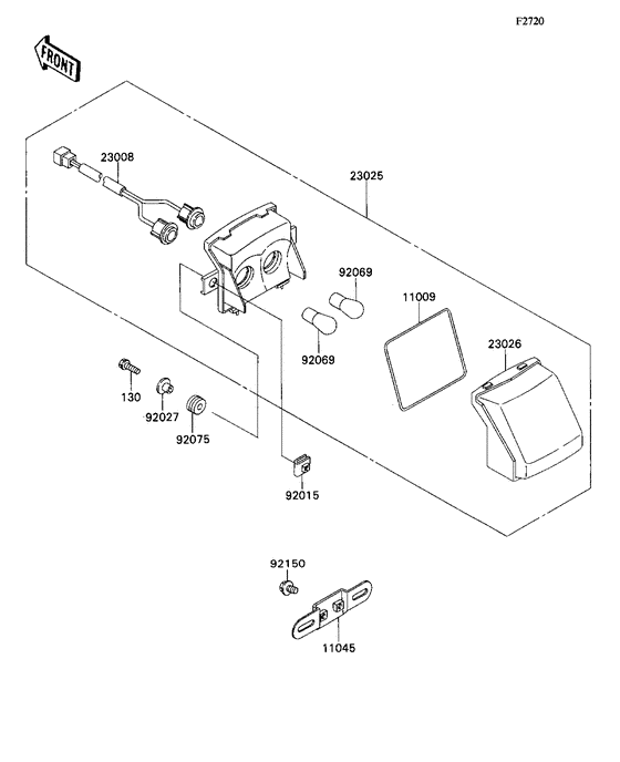 ZX1100 Задний фонарь