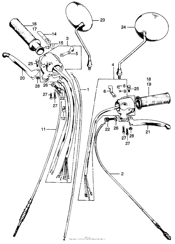 Switch + cable + lever
