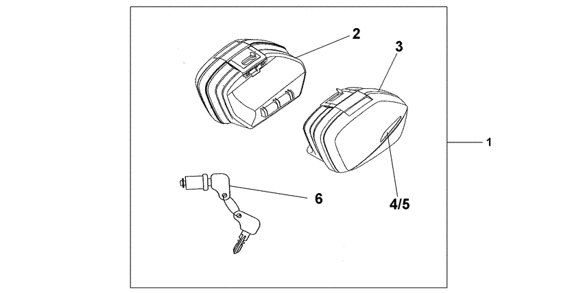 Narrow pannier set