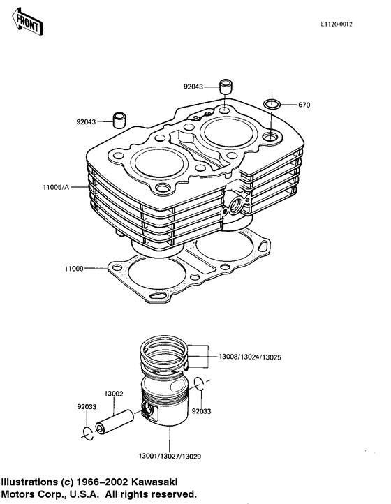Cylinder/pistons
