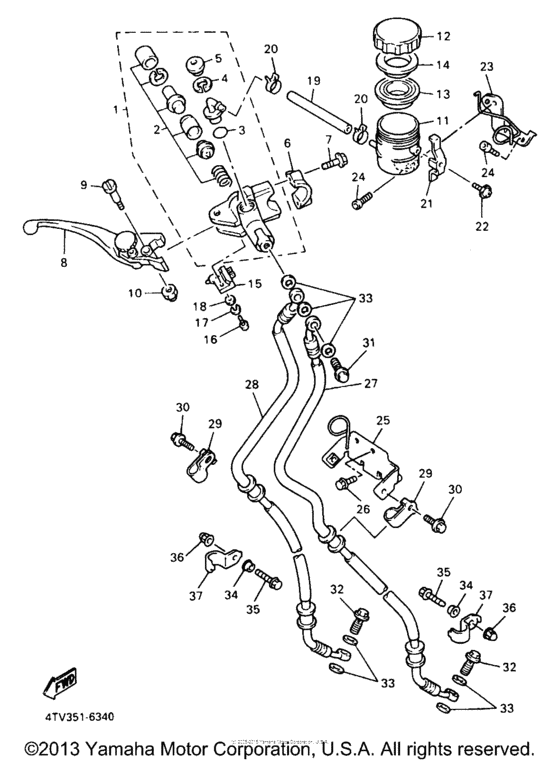 YZF600RJC Front master clinder
