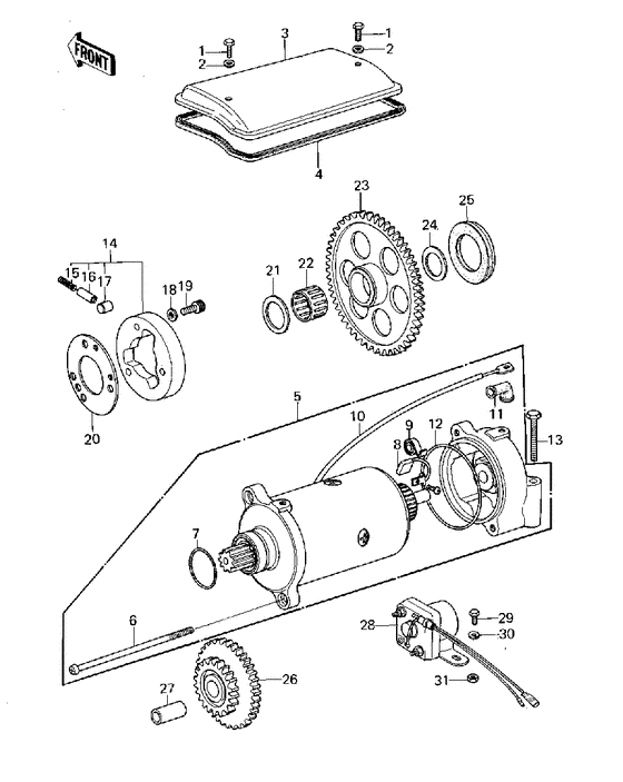 Starter motor/starter clutch